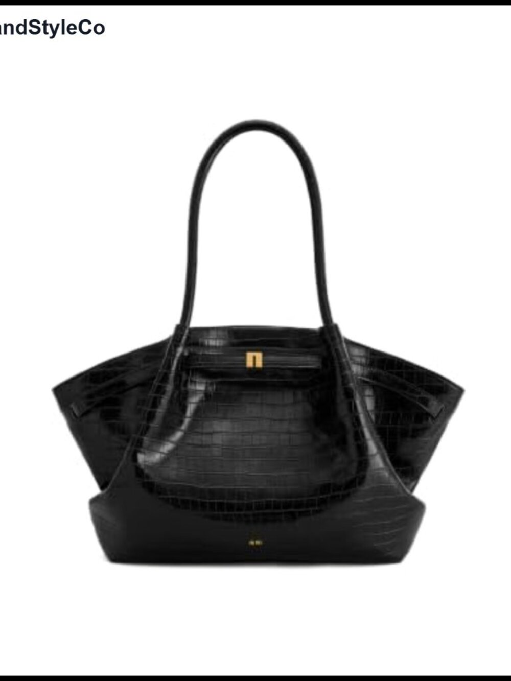 Croc-Embossed Vegan Leather Large Tote Bag Fits 16" Laptop